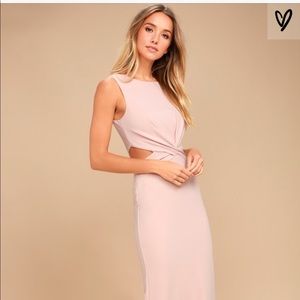 Lulus Blush Cutout Maxi Dress